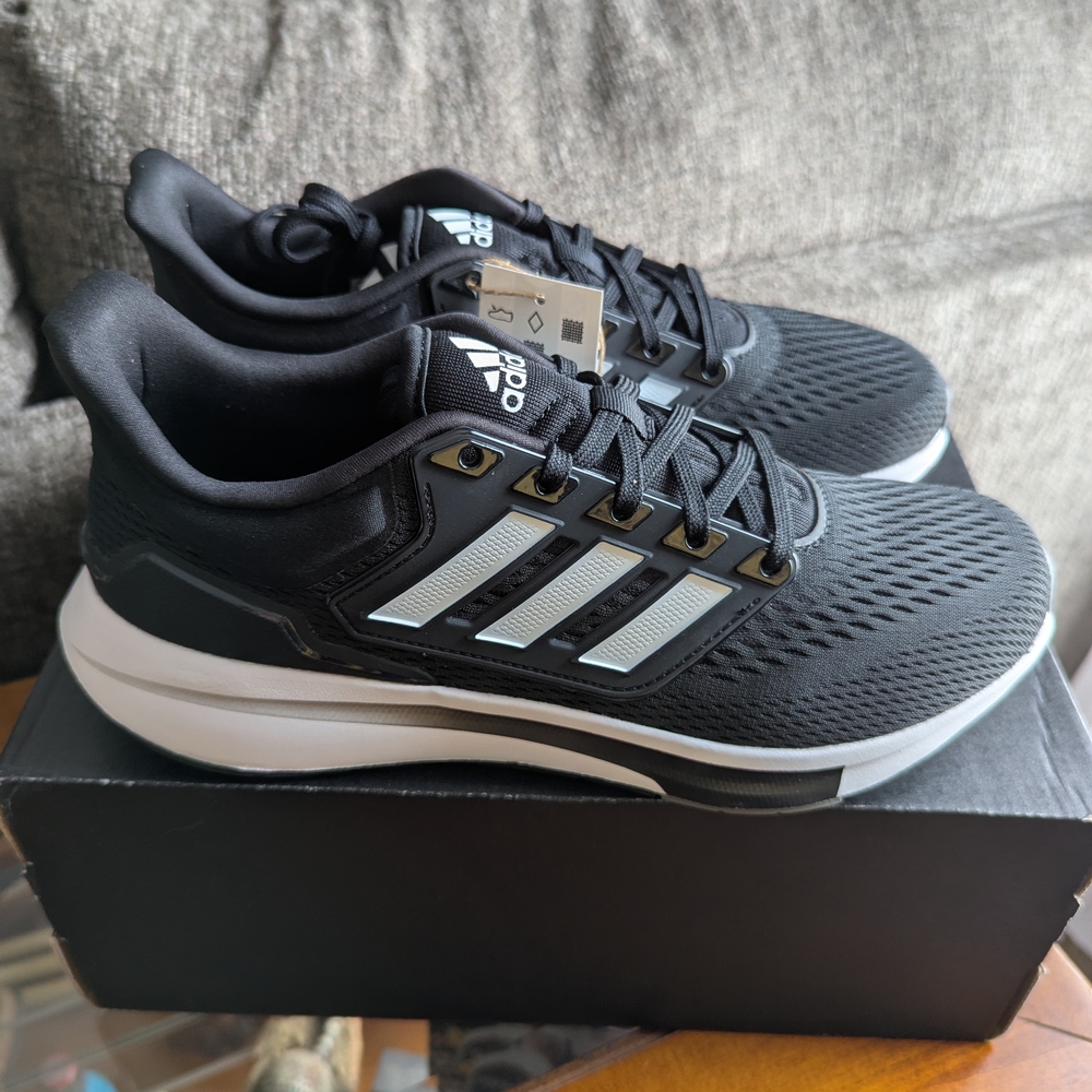 Adidas Size 8M/9.5W Black EQ21 Running Shoes